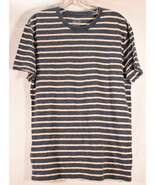J. Crew Mens SS Striped T-Shirt Blue L - $27.08 CAD