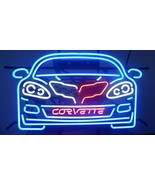 Chevrolet Front Corvette Neon Light Sign 24&quot; x 13&quot; - £546.50 GBP