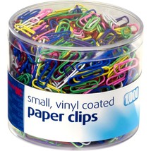 Officemate Vinyl Coated #2 Paper Clips, Assorted Colors, Tub of 1000 (97... - £22.34 GBP
