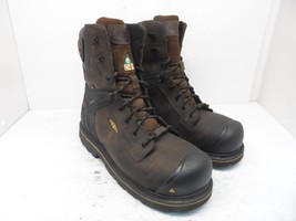 Keen Men&#39;s 8 Inch Abitibi II CTCP Waterproof Work Boot Brown Size 10D - £113.90 GBP