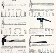 1922 N.T. Bushnell Hammers Tools Advertisement Catalogue Hardware DWA22 - $24.99