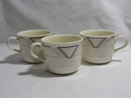 3~ Lenox White Chinastone Natural Accents Slate Pattern Coffee Mugs Cups - £9.56 GBP