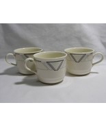 3~ LENOX white chinastone NATURAL ACCENTS SLATE pattern COFFEE MUGS cups - £9.58 GBP