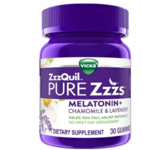 PURE Zzzs Nightly Sleep Melatonin Sleep Aid Gummies Wildberry Vanilla 30.0ea - £40.75 GBP