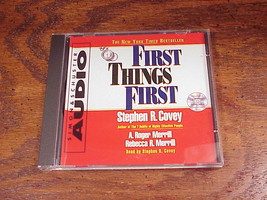First Things First CD Audiobook, by Stephen R. Covey, A. Roger Merrill  - $5.95