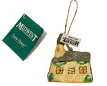 Teena Flanner Mini Yellow Church with Steeple Christmas Ornament Midwest  - $5.41