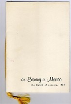 Conrad Hilton Invitation &amp; Evening in Mexico Menu 1960 Hilton Hotels  - £79.33 GBP
