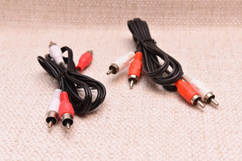 Lot of 2 RCA Audio Cable Male to RCA Red White Male 3ft each Fast Ship U.S.|RC5 - £7.98 GBP