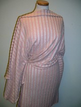 4yds Yummy Pink Soft Stretch Sweater Knit With Off White Chenille Bands - £22.99 GBP