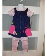 Wishes &amp; Kisses Apple of My Eye 3 PC Outfit Size 12 Months Girls NEW - $24.69 CAD