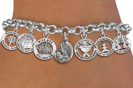 Christmas Themed Charms BRACELET Lead &amp; Nickel Free womens accessories - £32.47 GBP