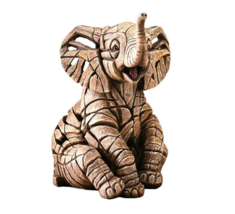 Edge Elephant Sculpture Baby Calf Stunning Piece 10&quot; High  African Wild ... - £125.89 GBP