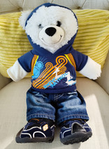 Build A Bear Polar Bear 17&quot; Plush with Snow Patrol Hoodie, Jeans and Sketchers - £17.85 GBP