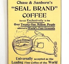 Chase Sandborn Seal Brand Coffee 1894 Advertisement Victorian Beverage 7 ADBN1f - $14.99