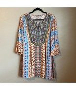 Soft Surroundings FiFi Embroidered Tunic Blouse Top 3/4 Bell Sleeve Boho... - $644.86 MXN