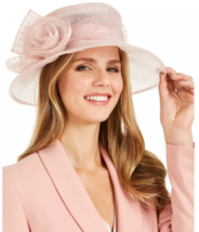 Josette Dotted Microbrim Organza Dressy Hat Pale Pink One Size - £38.93 GBP