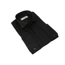 Mens CEREMONIA Tuxedo Formal Shirt 100% Cotton Turkey Slim Fit #stn 15 aty black image 7