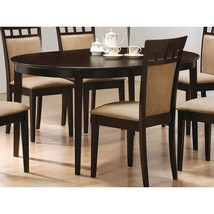 Contemporary Oval Dining Table in Dark Brown Cappuccino Wood Finish - $14,693.92 MXN