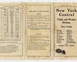 New York Central Toledo and Western Division Time Tables December 1933 - £11.11 GBP