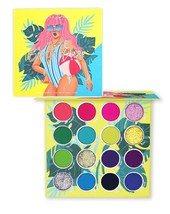 KARA Beach Daze 16 Color Matte Shimmer Glitter Shadow Bright Neon Shadow... - $12.28