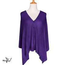 Purple Scarf Shawl Shrug Button Up Style for Casual or Evening 60&quot;x22&quot; -... - £18.87 GBP