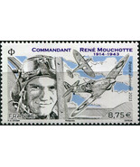 France. 2023. Ren? Mouchotte. World War II Fighter Pilot (MNH **) Stamp - $13.96