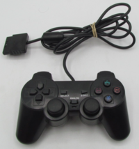 Third Party Controller for Sony PlayStation 2 Wired Controller black TESTED - $5.19