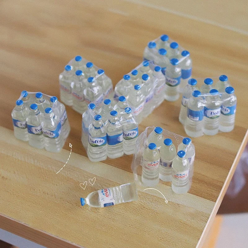 1:12 Resin Mini Simulation Mineral Water Bottle Model Doll House Miniature Kids - £6.60 GBP+