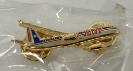 Vintage KMV Kavminvodyavia Airlines Airplane Pin Defunked Russian Airline - £14.88 GBP
