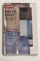 Levi&#39;s Microfiber 3 Pack Men&#39;s Boxer Brief Underwear Size L Was $47 NWT - £16.00 GBP