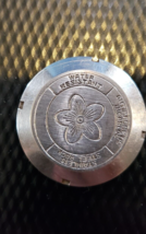 Vintage 80&#39;s 70&#39;s Men&#39;s Frainier Watch Case Back Silver Flower Incabloc 30 mm - £27.29 GBP