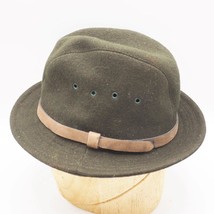 Quaker Marine Supply Cappello Fedora Piccolo Fatto USA Verde Marrone - $49.48