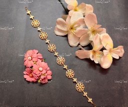 VeroniQ Trends-Beautiful Designer Gold Plated Pachi Kundan Matha Patti - £86.52 GBP