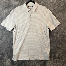 Travis Mathew Shirt Mens Large Grey Polka Dot Polo Performance Lightweig... - $13.53