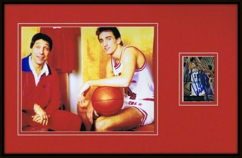 Primary image for Vinny Del Negro Signed Framed 11x17 Photo Display w/ Jim Valvano NC State