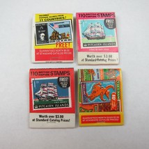4 Vintage Matchbooks Postage Stamps British Empire Pitcairn Islands Orie... - $19.99