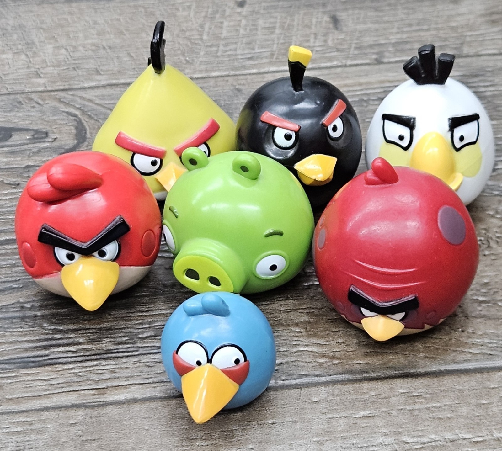 (7) Angry Birds Figures Rovio Lot PVC Plastic Lot Bundle 2.5&quot; - $34.60