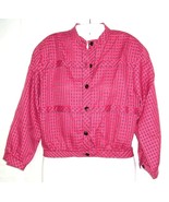 Vintage Top Umba For Parnes Feinstein Lightweight Jacket Mod Pink 70s po... - $39.59