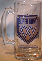 Glass Mug Super Bowl XXV - £3.99 GBP