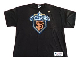 San Francisco Giants 2010 World Series Champions XL Shirt Majestic Black... - $20.56