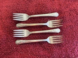 (4) Salad Forks Avalon-Cabin Int’l Silver (Slpt, 1940) 6” - $21.77