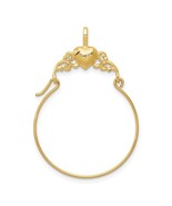 14K Yellow Gold Heart Charm Holder - €184,47 EUR
