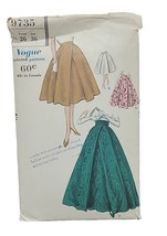 VTG 1950&#39;s VOGUE Special Design Skirt &amp; Petticoat Pattern Waist 26 Hip 3... - $23.74