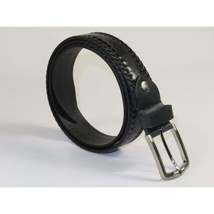 Men's Belt By PICCODER Turkey Genuine Leather Stitched 5021 Black image 2