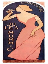 3994 Champagne Vintage Ad 18x24 Poster.Jules Mumm Bar Interior Art Decorative. - $28.00