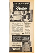 WWII-1944 Vintage Print Ad-MONARCH MALLEABLE-Super Heater-Lucky Hunters-VTG - $18.90 CAD