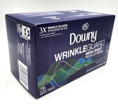 1 Downy Wrinkle Guard  Fabric Softener Sheets 75 MEGA HUGE Fresh Scent-9... - £15.61 GBP