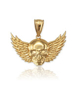 Gold Winged Skull Pendant - £202.31 GBP+