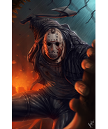 Friday The 13th Jason voorhees Glossy Print 11 x 17 In Hard Plastic Sleeve - £19.65 GBP
