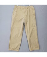 Nautica Clipper Men Pants Size 34 Tan Khaki Classic Straight Relaxed Fla... - £8.39 GBP